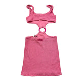 Saint Barth Abito Giromanica Tinta Unita per Bambina KIM ROSA SAINT BARTH 