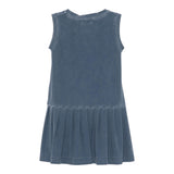 Il Gufo Abito Tinta Unita Giromanica per Bambina P25VA333N0107J BLU IL GUFO 