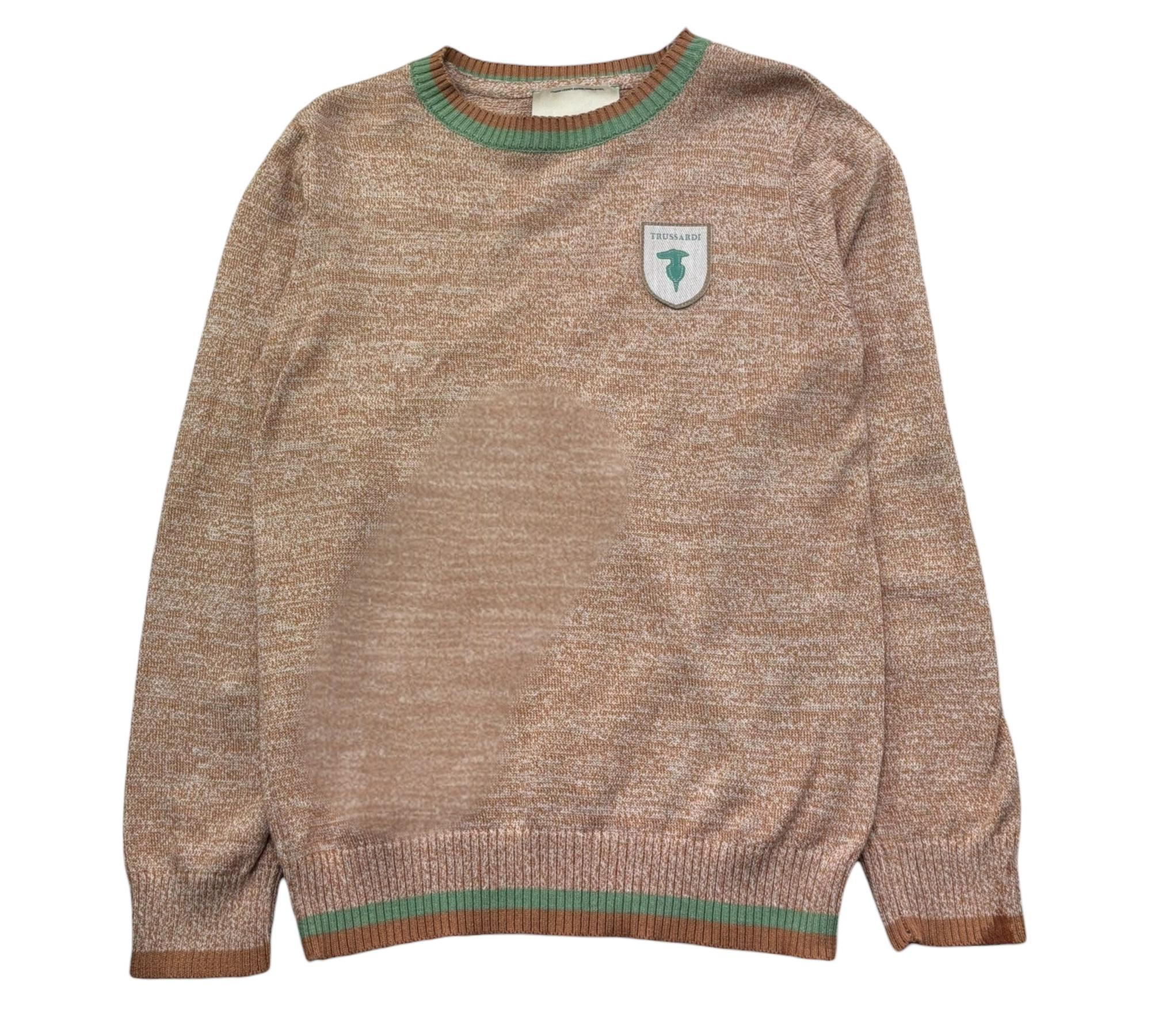 Trussardi Maglia Girocollo Tinta Unita per Bambino TBP26150MA MARRONE TRUSSARDI 