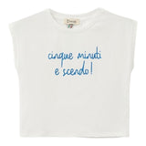 Dixie T-Shirt Tinta Unita Girocollo con Stampa per Bambina MBC6030G50 BIANCO DIXIE 