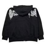 DISCLAIMER felpa con zip e cappuccio tinta unita con stampa Nero per Bambino 24IDK58243 NERO DISCLAIMER 