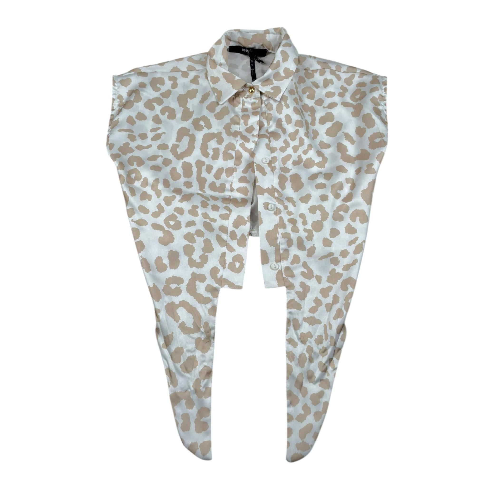 Relish Camicia Tinta Unita con Fantasia Maculata per Bambina RGP2403006001 BIANCO RELISH 