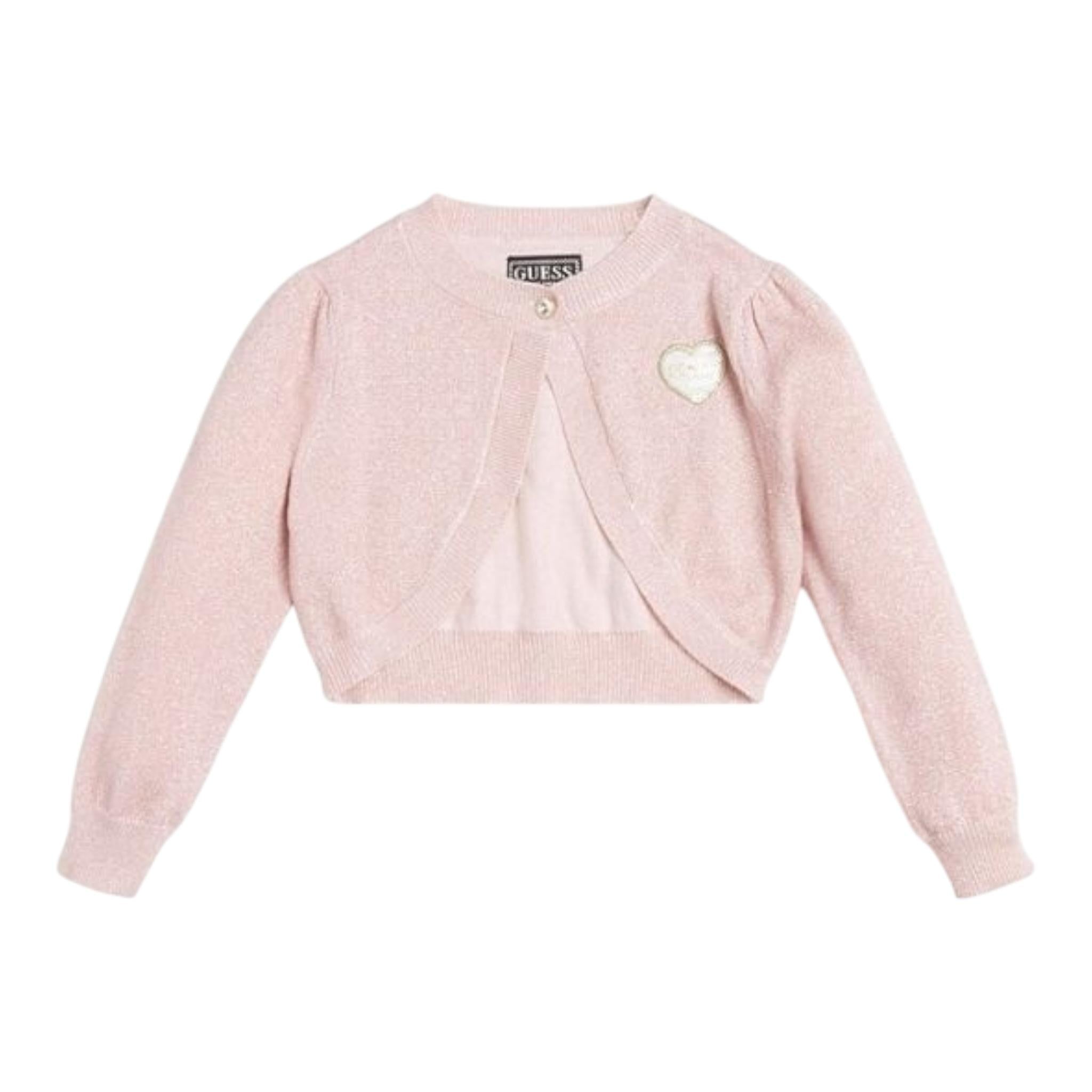 Guess Coprispalle Tinta Unita con Logo per Neonata K2RR02Z2S50 ROSA GUESS 