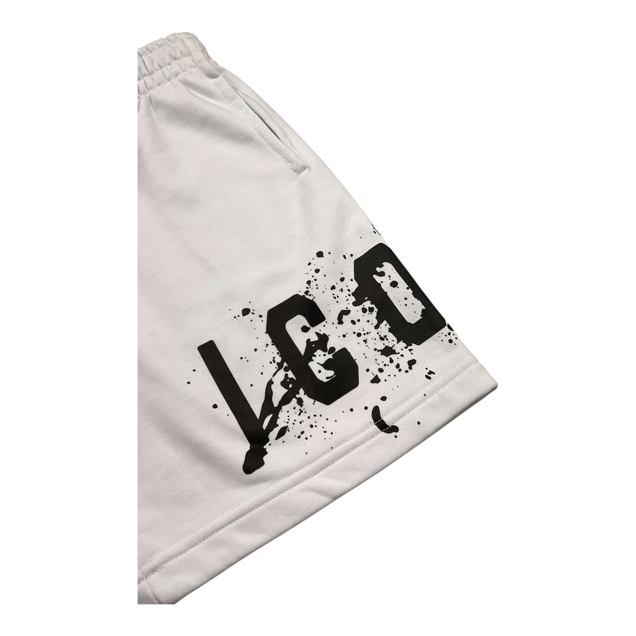 Icon Bermuda In Felpa Tinta Unita con Logo per Bambino IBSW00523 BIANCO ICON 