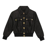 BALMAIN felpa con bottoni tinta unita lurex Nero per Bambina 6R2A77 NERO BALMAIN 