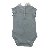 Caffe‘ D‘Orzo Bodysuit mit halben Ärmeln, einfarbig, blau, für Neugeborene