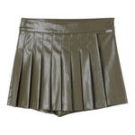 LIU JO short in ecopelle tinta unita Verde per Bambina GF4057E0392 VERDE LIU JO 