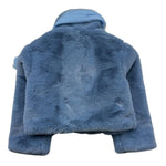 MISS GRANT pelliccia tinta unita con fiocco in tulle Azzurro per Bambina MG1202 AZZURRO MISS GRANT 