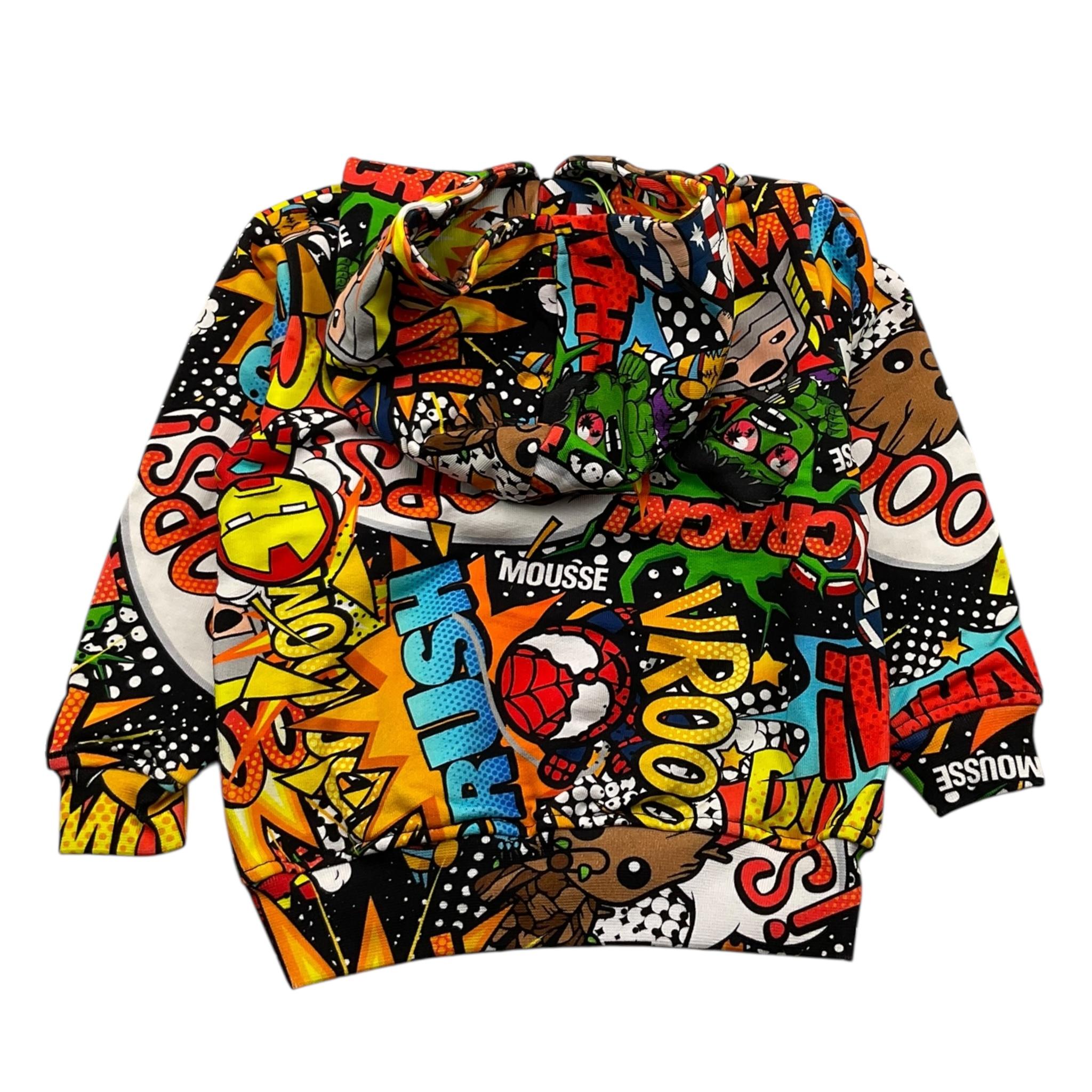 MOUSSE felpa chiusa con cappuccio stampa fantasia Multicolor per Neonato HFKH371 MULTICOLOR MOUSSE 