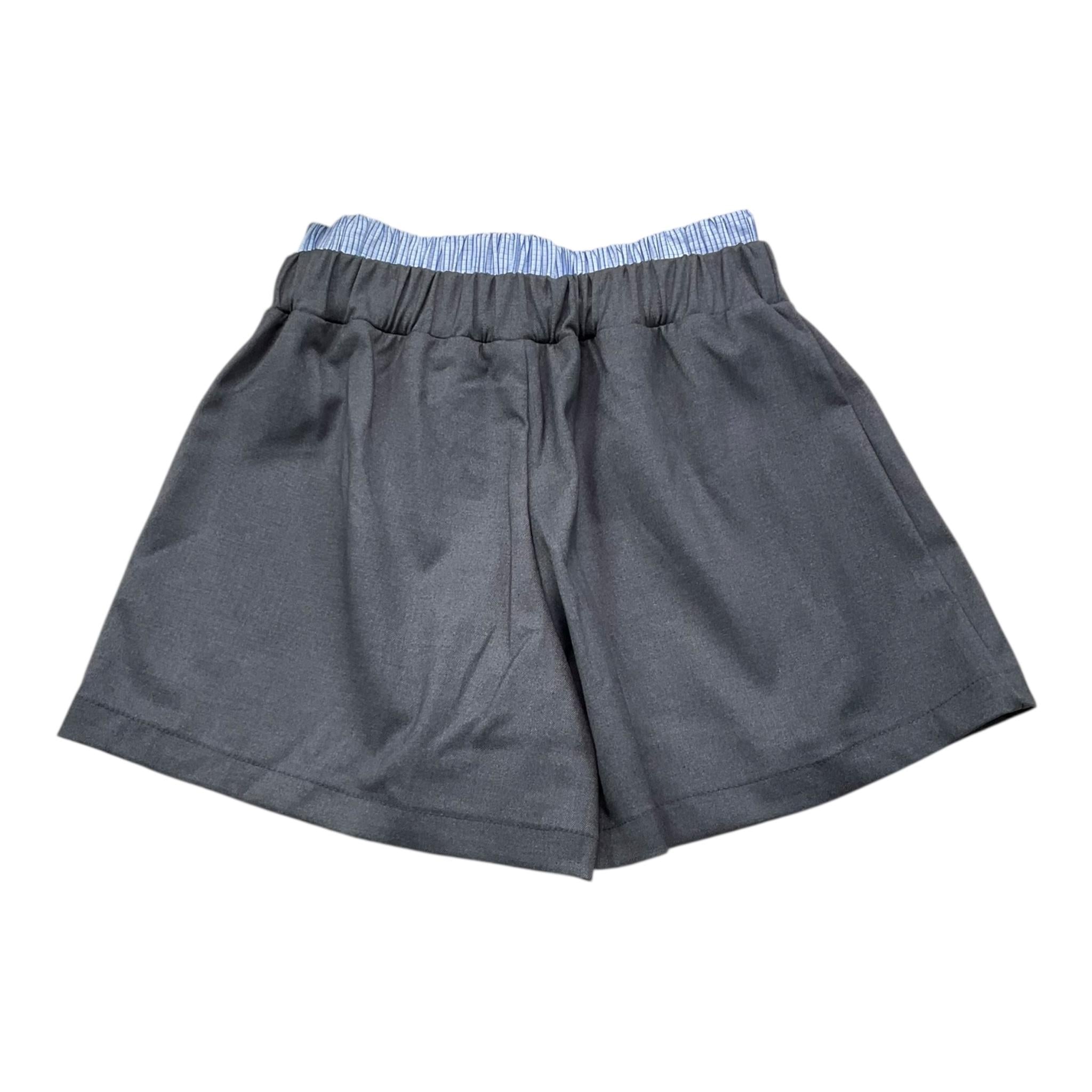 VICOLO short tinta unita con elastico in vontrasto Grigio per Bambina 3142S00081 GRIGIO VICOLO 