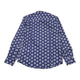 Manuel Ritz Camicia Tinta Unita Manica Lunga Con Fantasia Fiori Blu Per Bambino