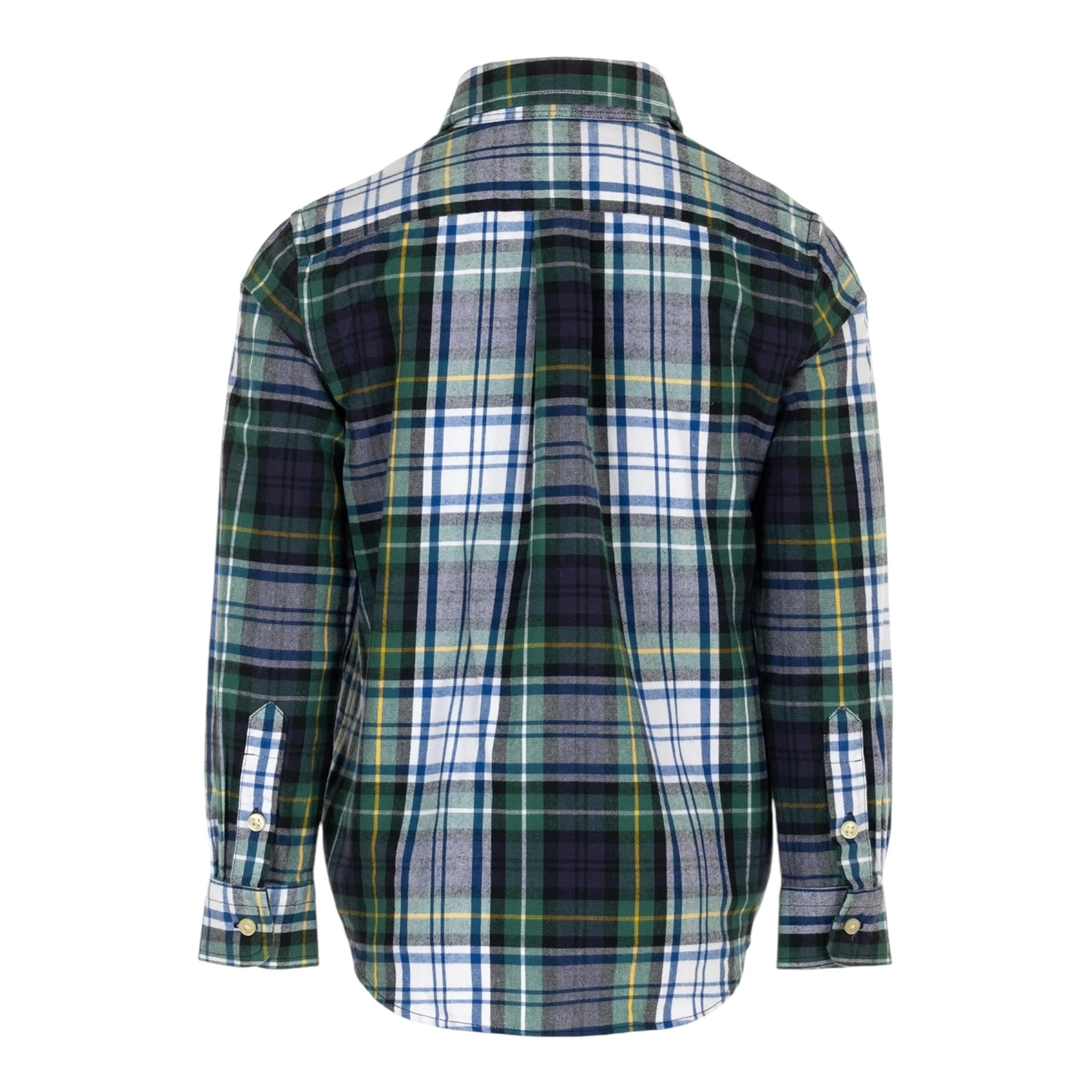 RALPH LAUREN camicia tricolore tinta unita con fantasia a righe Verde per Bambino 323952201002 VERDE RALPH LAUREN 