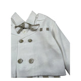 Marlu' Completo 4 Pezzi Cardigan-Camicia-Papillin-Pantalone per Neonato EF6661 PANNA MARLU' 