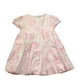 M+E' Abito Tinta Unita con Fantasia Fiori per Neonata UE1775 BIANCO M+E' 