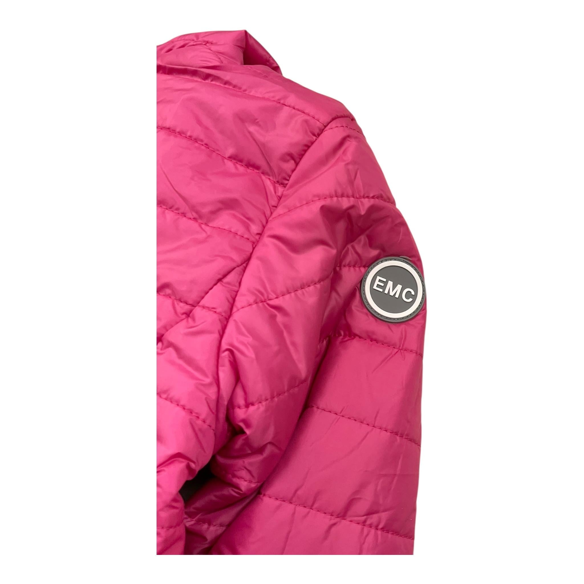 Emc Giubbino Tinta Unita con Cappuccio E Zip per Bambina AV1156 FUXIA EMC 