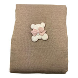 NINNAOH coperta tinta bicolore con stampa Beige/rosa per Neonata I23COP18I BEIGE/ROSA NINNAOH 