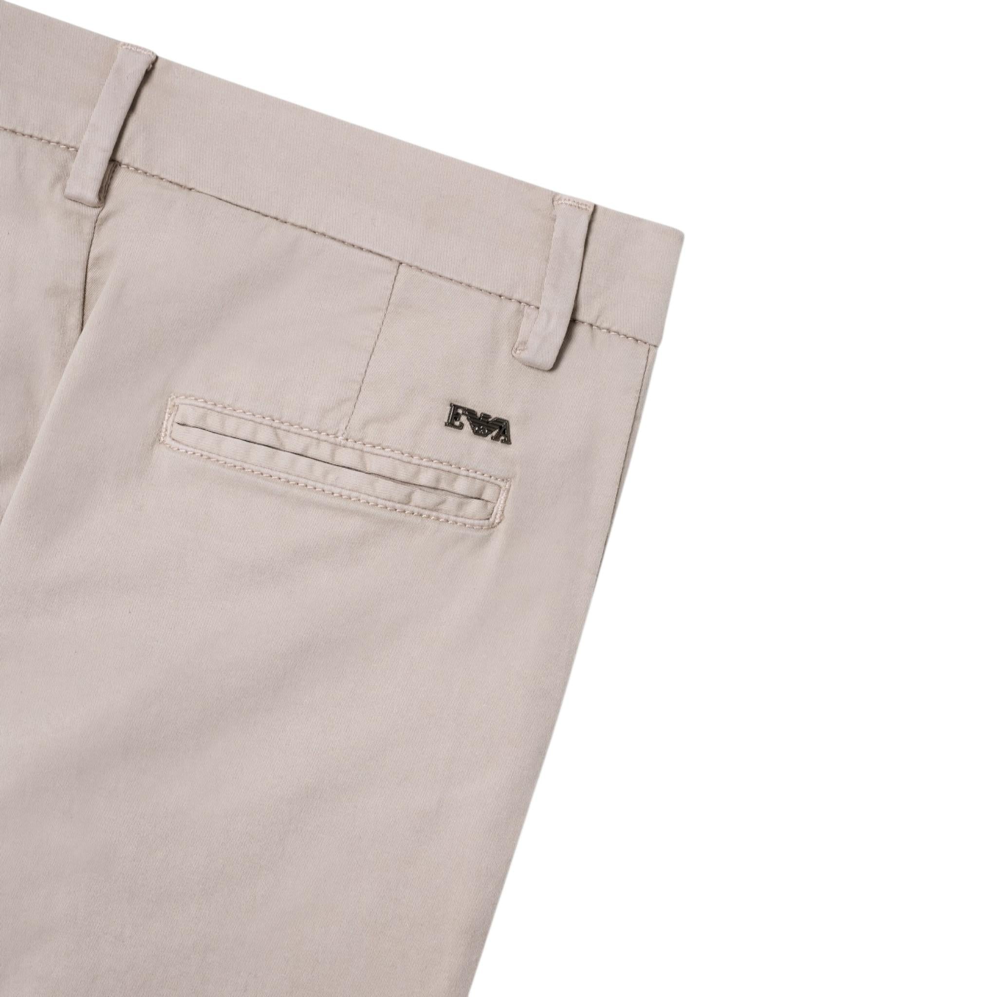 Emporio Armani Pantalone Tinta Unita con Tasche Americane per Bambino 8N4P60XX SABBIA EMPORIO ARMANI 