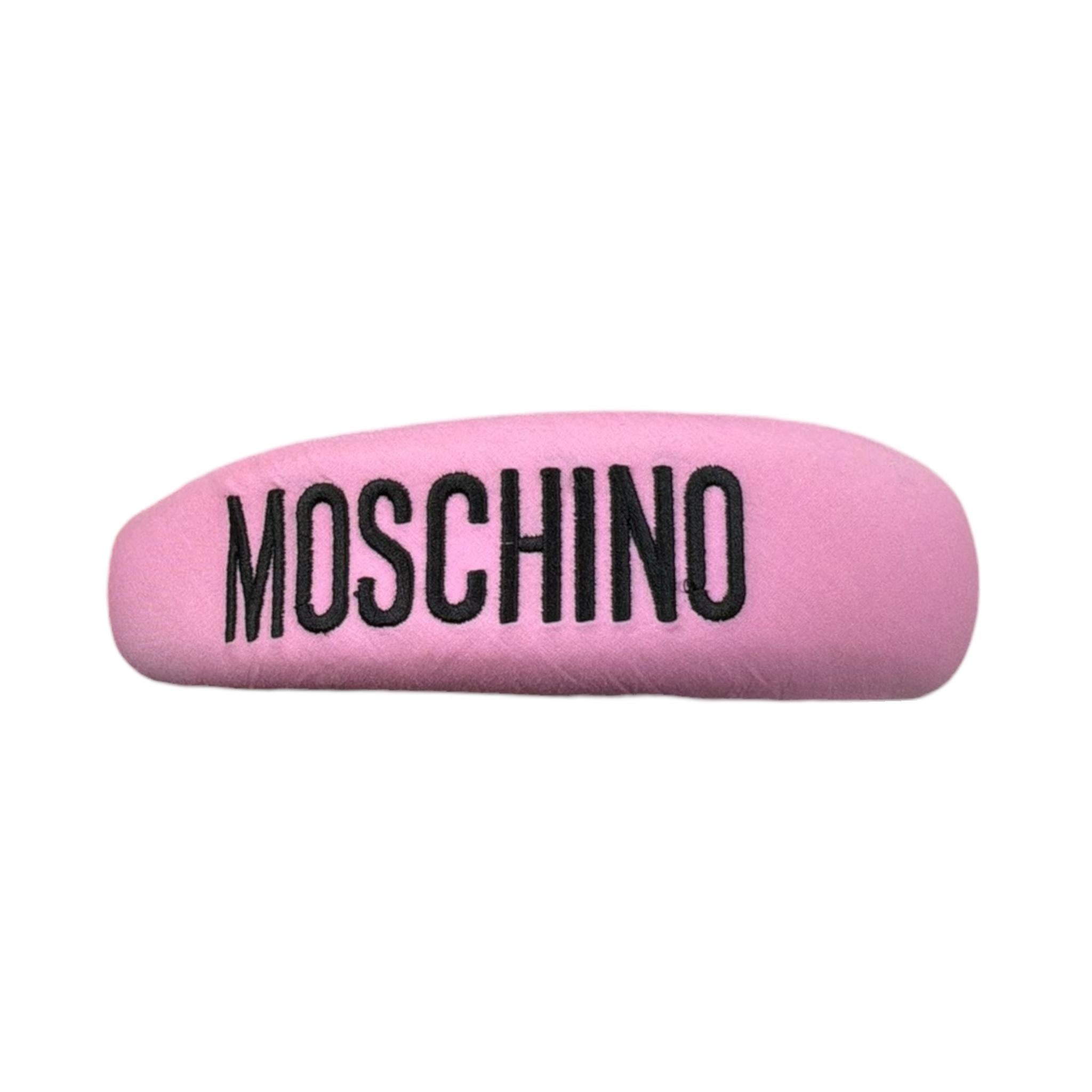 Moschino Cerchietto Tinta Unita con Stampa per Bambina HAX01N ROSA MOSCHINO 