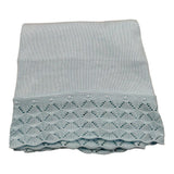 Juliana Coperta tinta unita con Fiocco Azzurro per Neonata 25011 AZZURRO JULIANA 