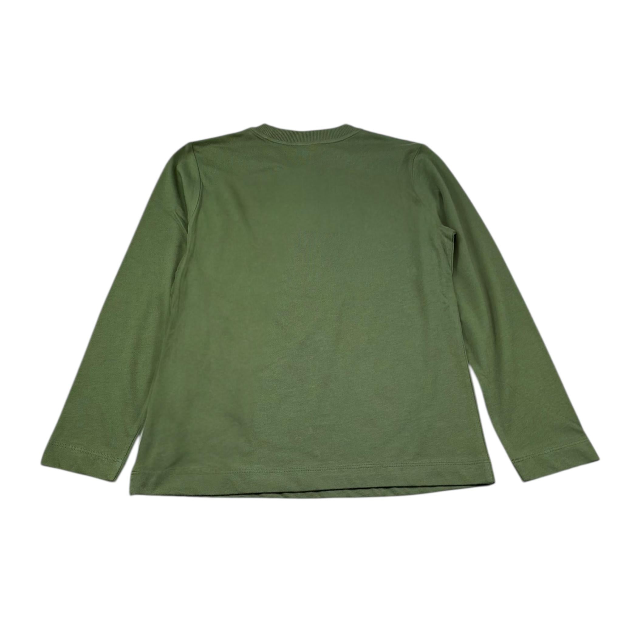 Moschino Shirt Girocollo Tinta Unita con Stampa per Bambino HWO00J VERDE MOSCHINO 