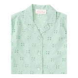 Saint Barth Camicia Mezza Manica Tinta Unita In Pizzo Sangallo per Bambina EVL0001 VERDE ACQUA SAINT BARTH 
