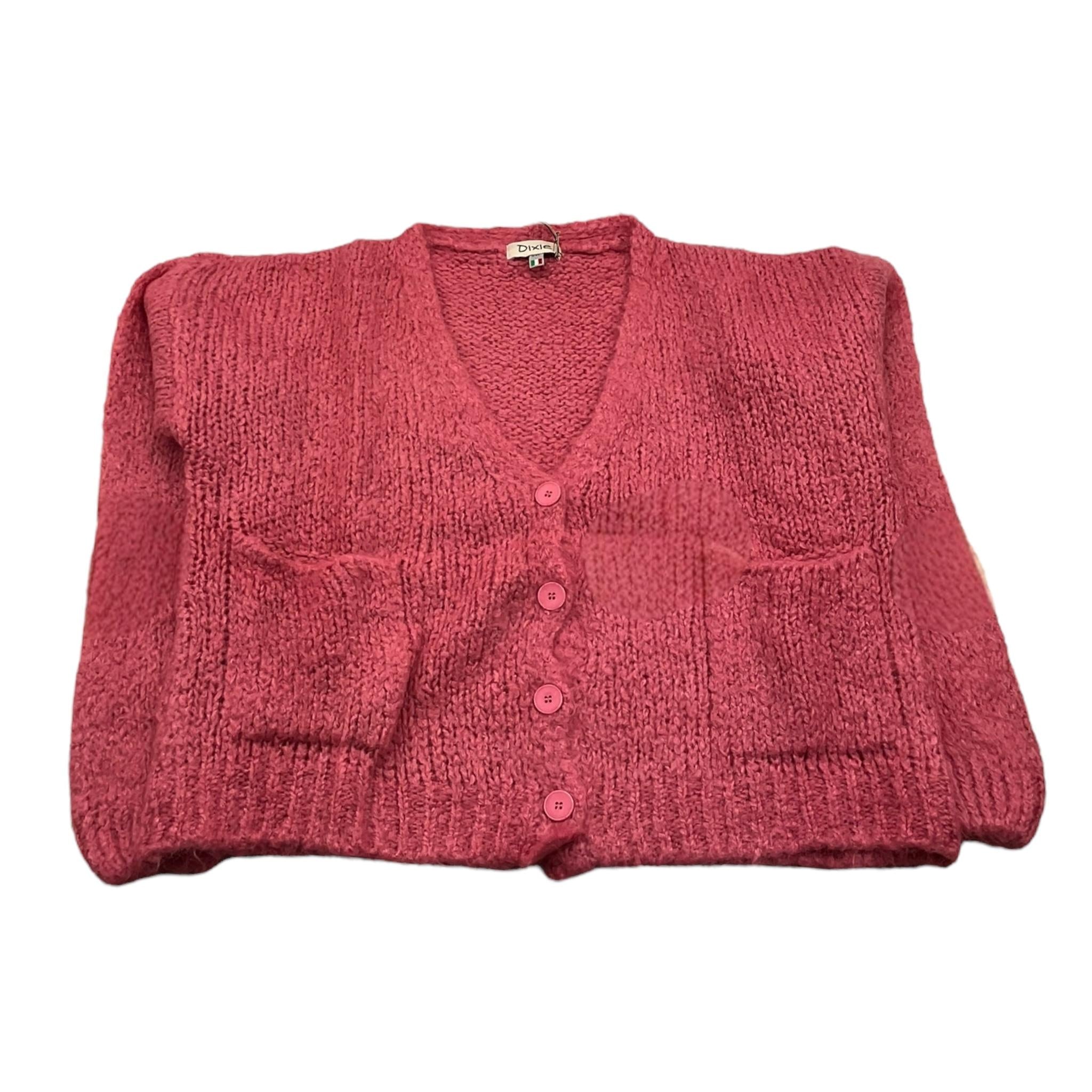 DIXIE cardigan tinta unita con tasche Rosa per Bambina NB90230G42 ROSA DIXIE 
