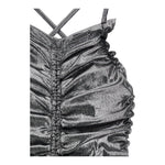 Monnalisa Abito Tinta Unita con Arriccio per Bambina 41E902X GRIGIO MONNALISA 