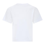 MAX&Co. t-shirt girocollo tinta unita con logo Bianco/blu per Bambina MX0005 BIANCO/BLU MAX&Co. 