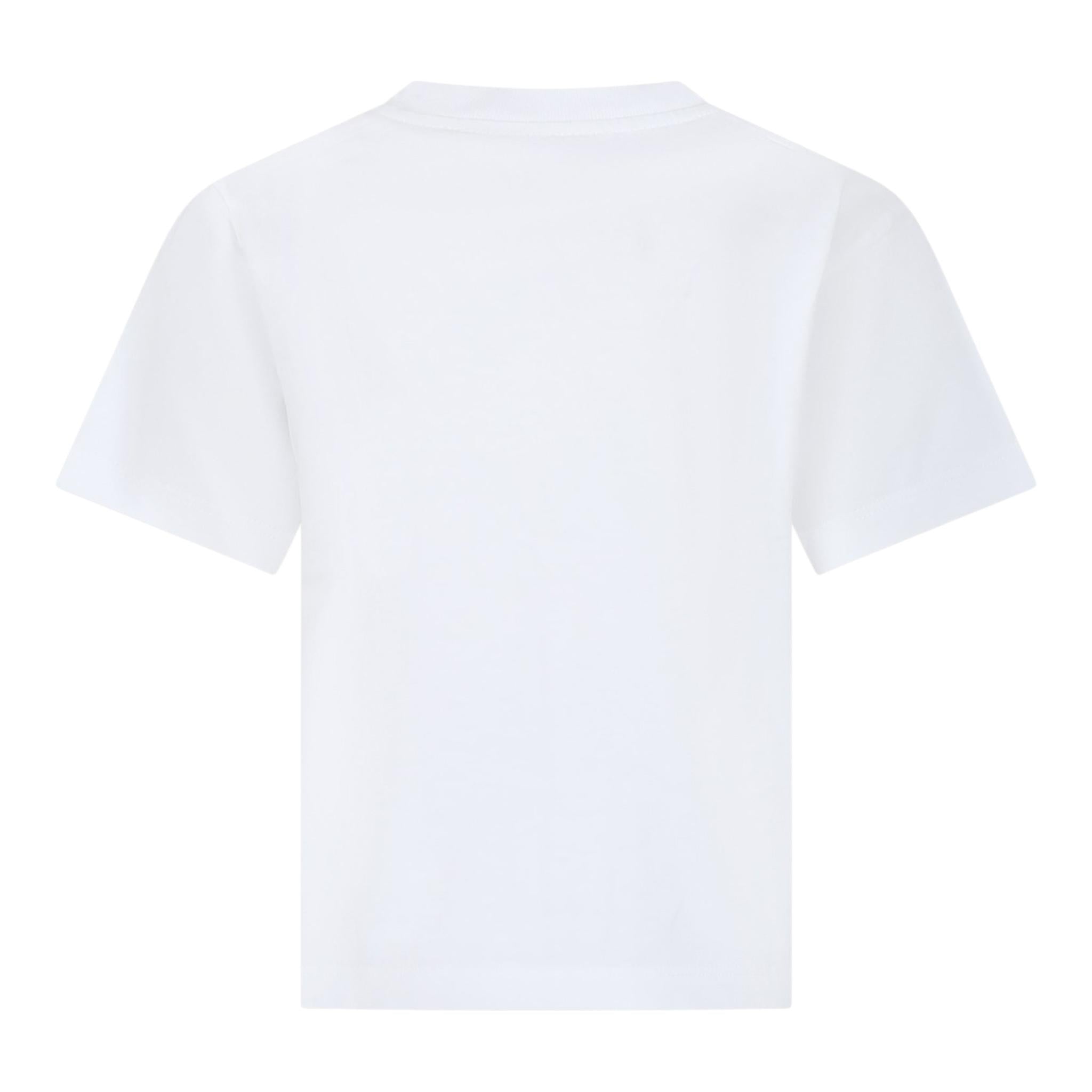 MAX&Co. t-shirt girocollo tinta unita con logo Bianco/blu per Bambina MX0005 BIANCO/BLU MAX&Co. 