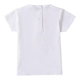 Sarabanda T-Shirt Girocollo Tinta Unita con Stampa per Bambina 0B236 BIANCO SARABANDA 