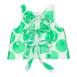Miss Grant Top Giromanica Bicolore Bianco/Verde Per Bambina