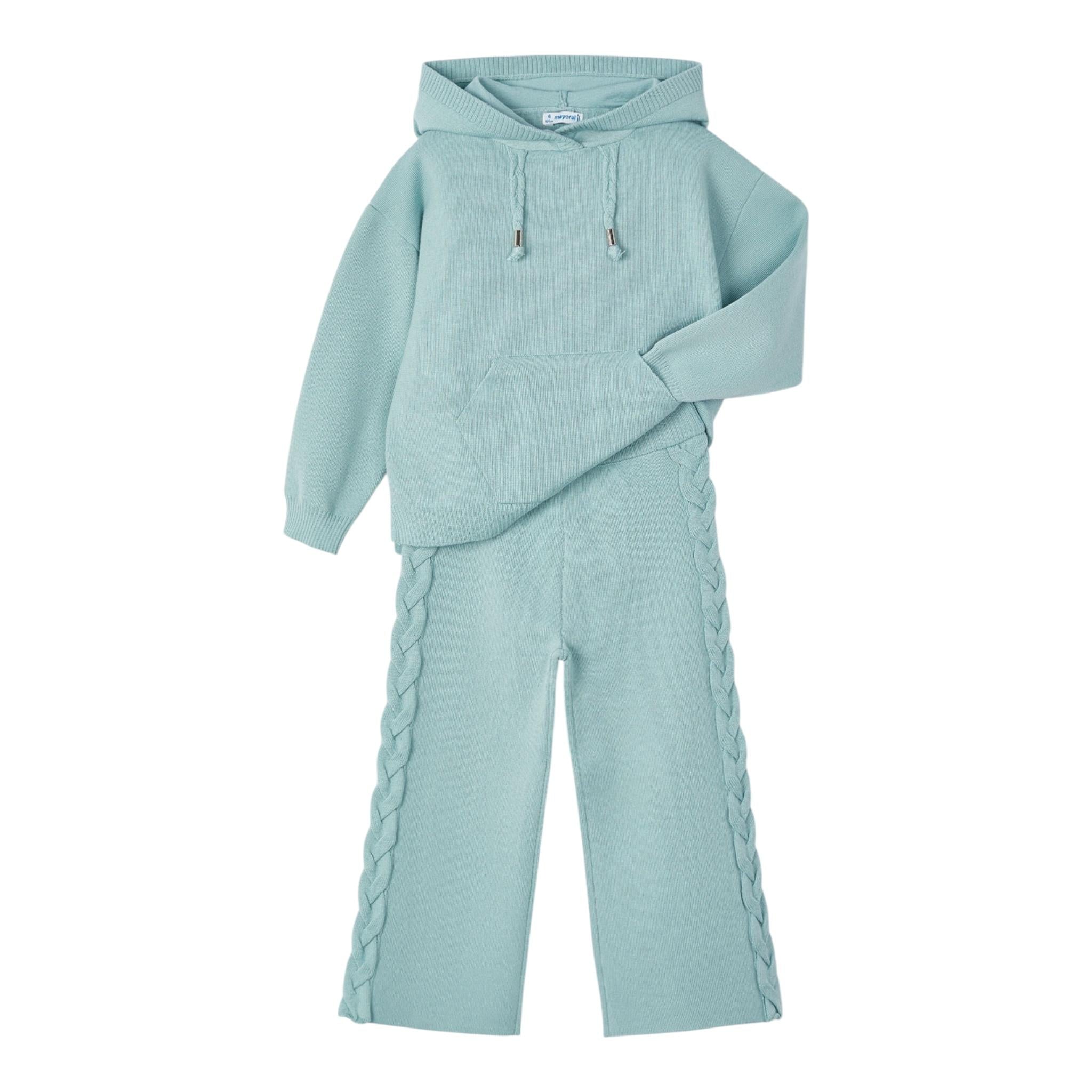 MAYORAL completo 2 pezzi felpa-pantalone tinta unita Verde acqua per Bambina 4552JX VERDE ACQUA MAYORAL 