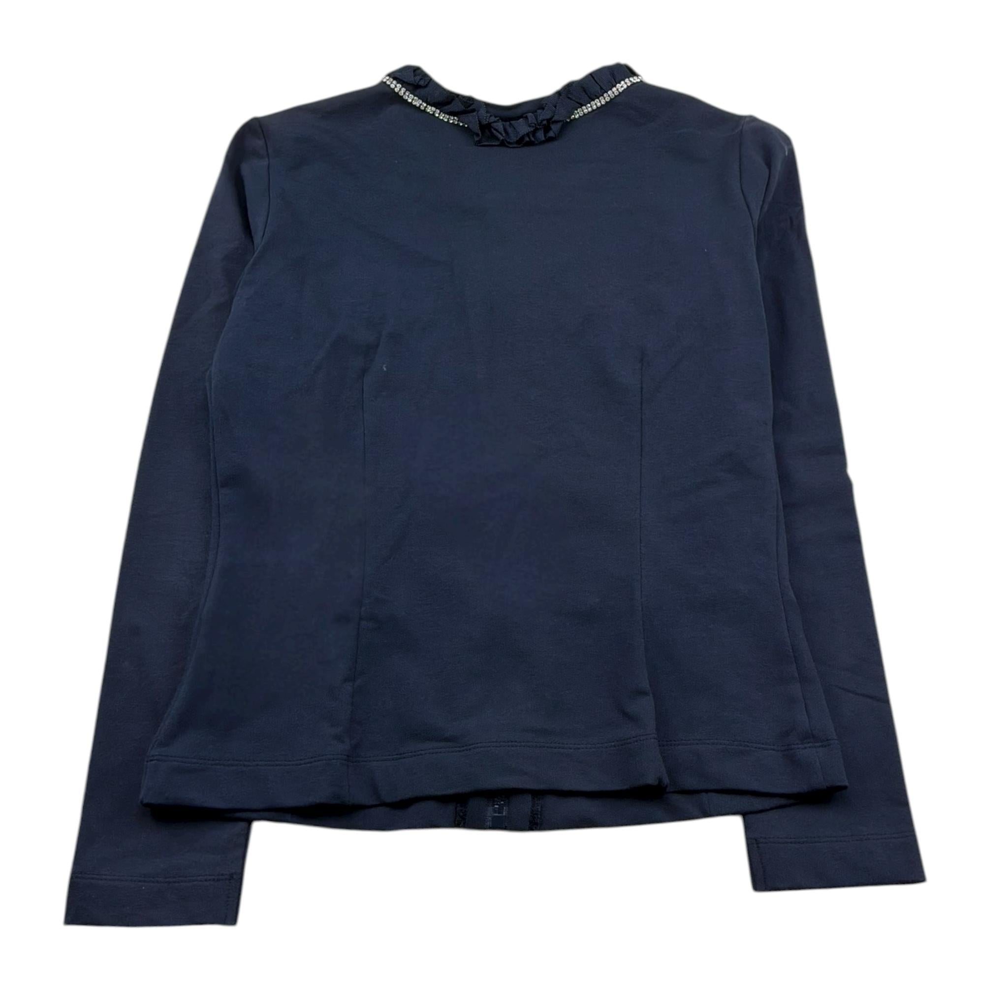 Monnalisa Giacca Tinta Unita con Strass per Bambina 195109 BLU MONNALISA 