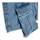 Miss Blumarine Gonna In Denim Tinta Unita Con Tasconi Blu Per Bambina