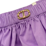 Twinset Completo Short-Top Tinta Unita con Logo per Neonata 251GJ2422 VIOLA TWINSET 