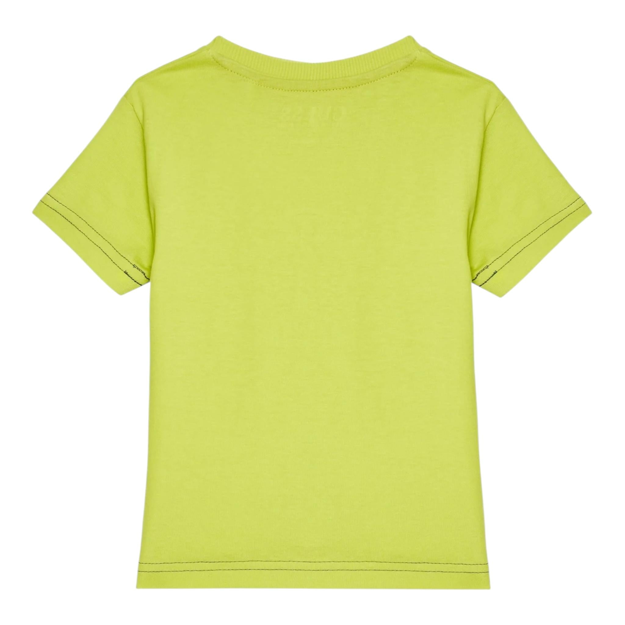 Guess T-Shirt Girocollo Tinta Unita con Stampa per Neonato N5RI15K8HM4X VERDE GUESS 