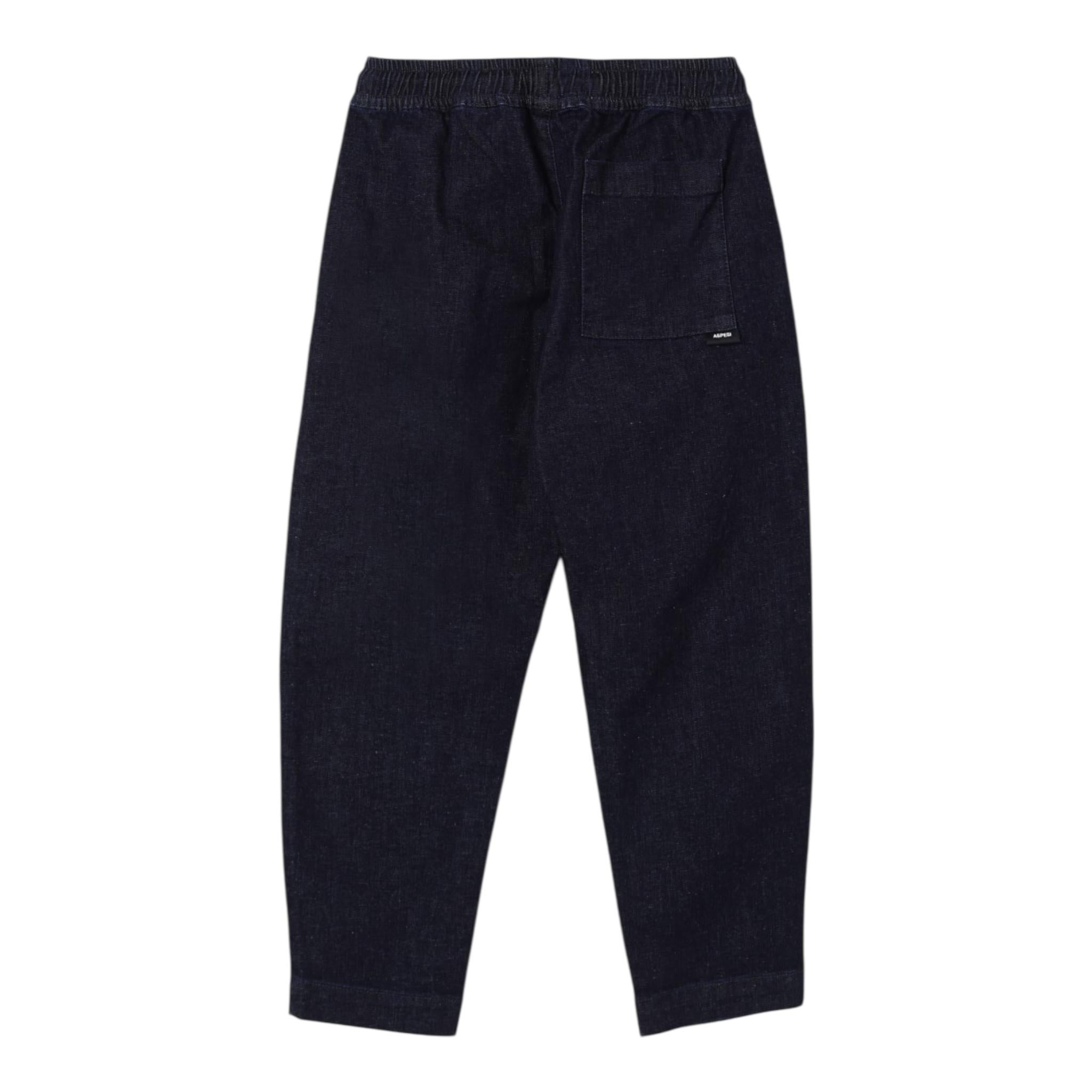 Aspesi Pantalone Tinta Unita con Elastico In Vita In Denim per Bambino S25050PLJ0050 BLU ASPESI 