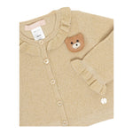 LIU JO cardigan tinta unita con applicazione orso Oro per Neonata HF4050 ORO LIU JO 