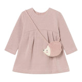MAYORAL abito tinta unita con pochette girocollo Rosa per Neonata 2915N ROSA MAYORAL 