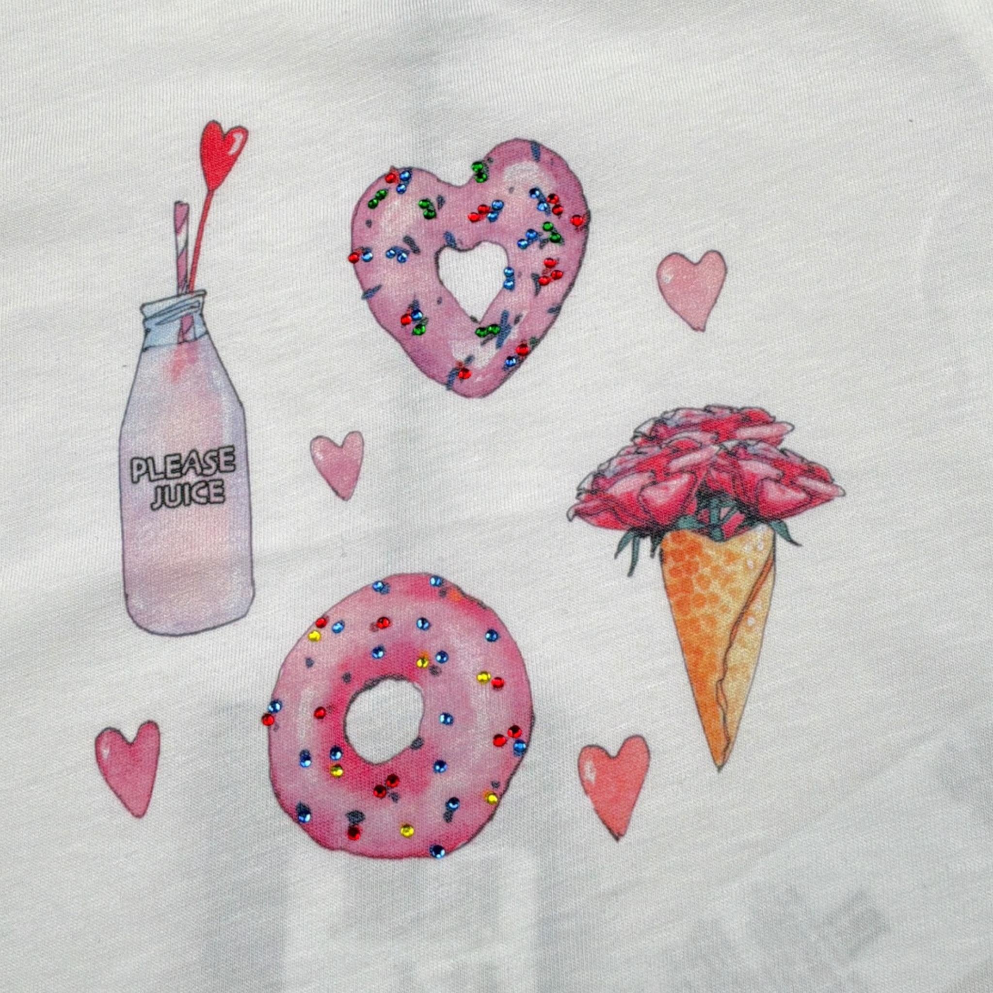 Please T-Shirt Girocollo tinta unita con Stampa Bianco per Neonata MBB3030G27 BIANCO PLEASE 