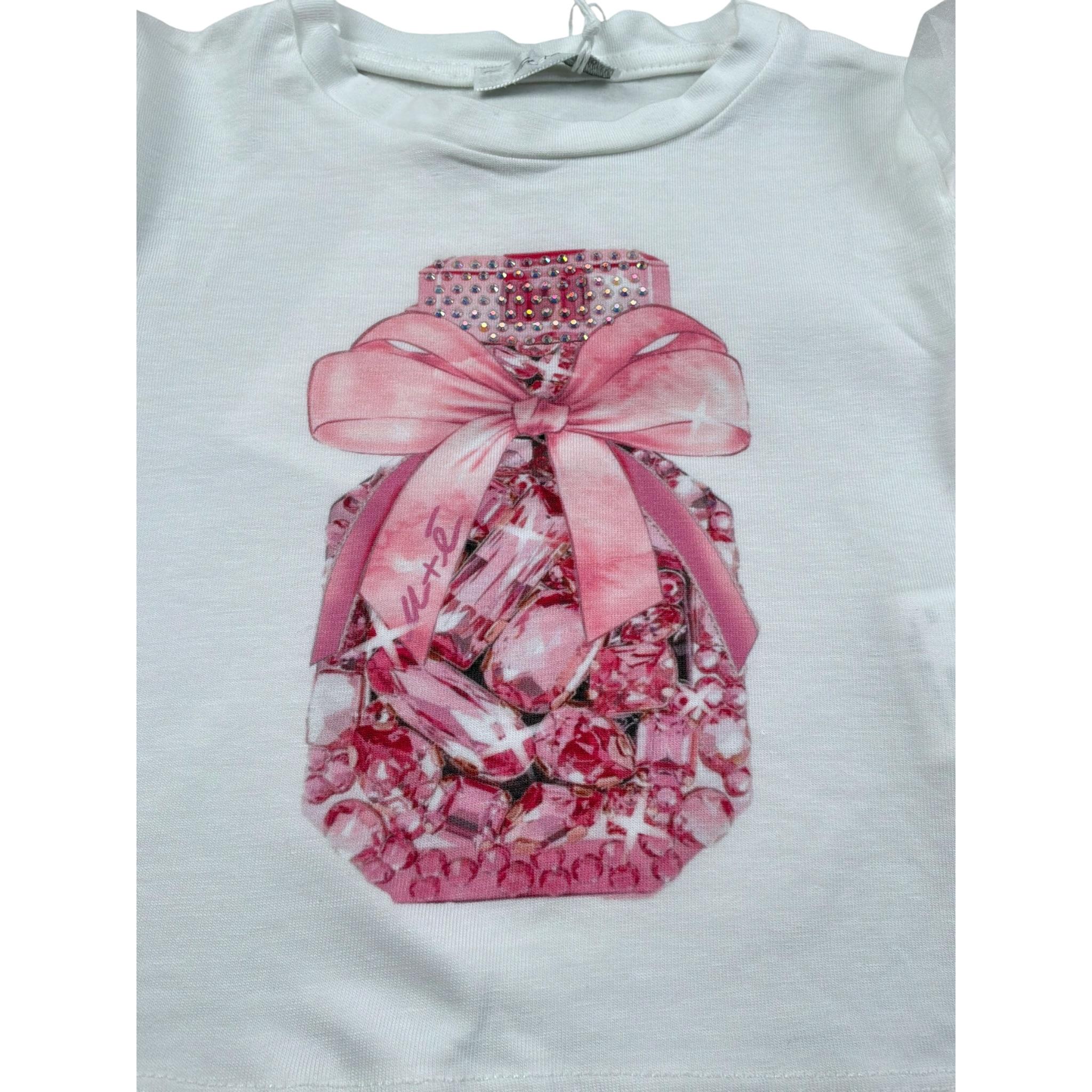 M+E' T-Shirt Girocollo tinta unita con Stampa Bianco per Neonato UE1856XX BIANCO M+E' 