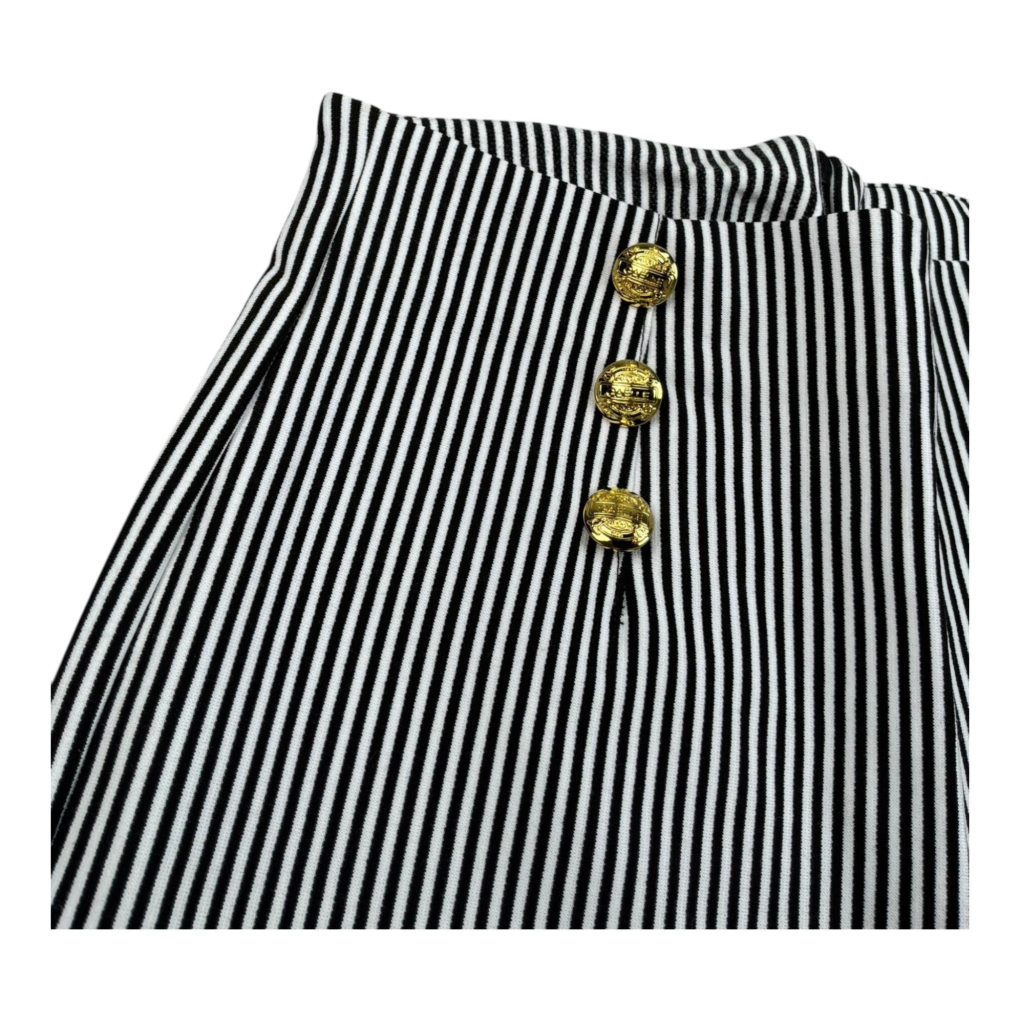 Gaelle Short Fantasia A Righe con Bottoni per Bambina 2746S00098 BIANCO/NERO GAELLE 