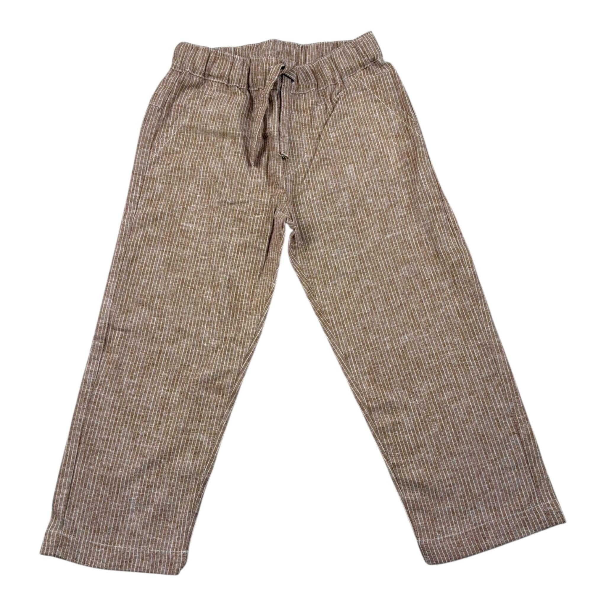 Please Pantalone Tinta Unita con Elastico In Vita per Bambino PE54301B73J MARRONE PLEASE 