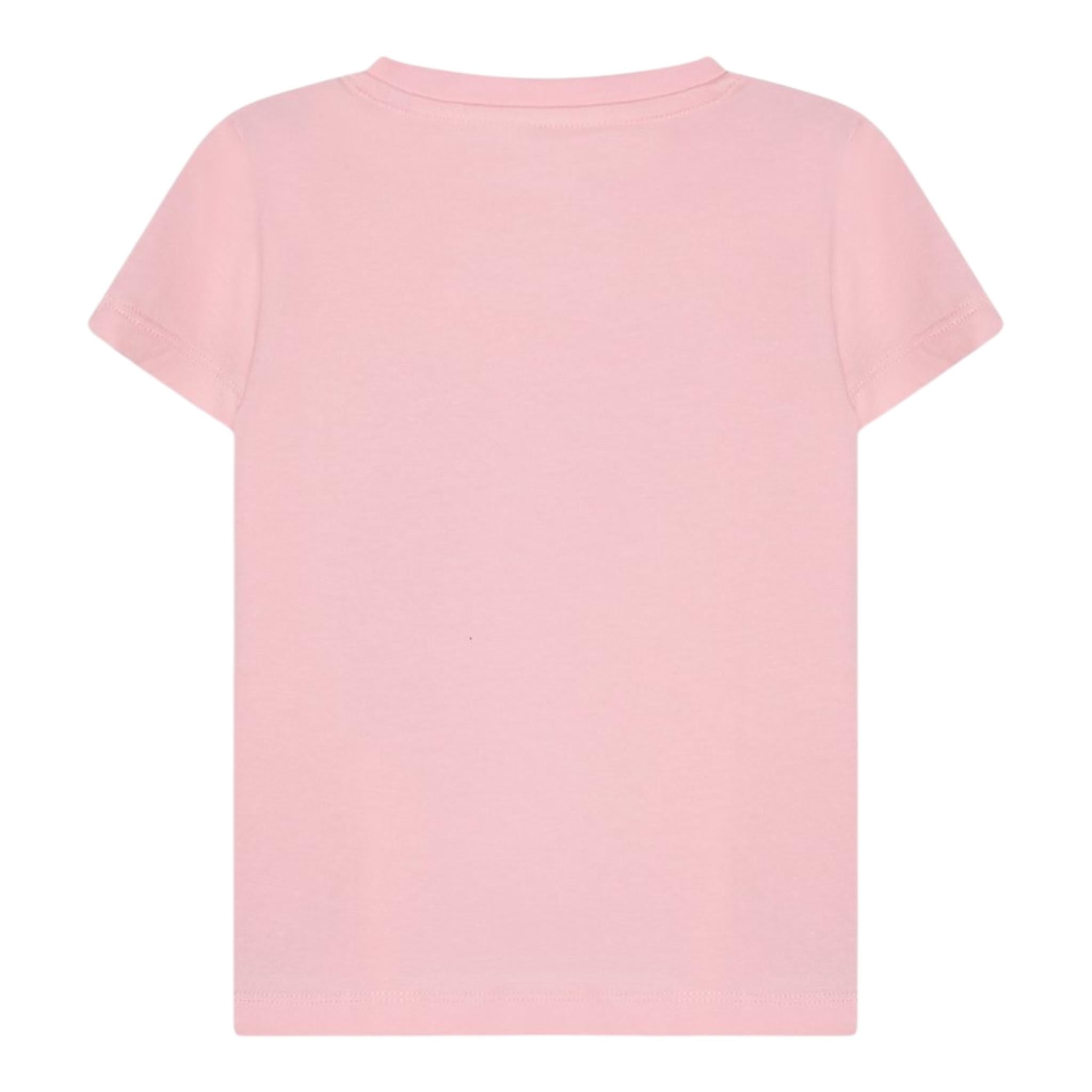 Guess T-Shirt Girocollo Tinta Unita con Logo per Bambina K5RI00K6YW4XXJ ROSA GUESS 