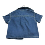 Moschino Camicia In Denim Mezza Manica Tinta Unita per Neonato MUC01K BLU MOSCHINO 