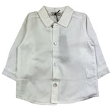 J.O. Milano Camicia Manica Lunga Tinta Unita Bianco Per Neonato