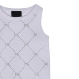 Marc Ellis Abito Tinta Unita Giromanica con Brillantini per Neonata JMNDR01443 BIANCO MARC ELLIS 