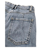 Patrizia Pepe Bermuda In Denim Tinta Unita con Tasche per Bambina 7P0380X AZZURRO PATRIZIA PEPE 