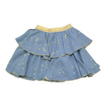 LIU JO gonna tinta unita con stampa in contrasto Azzurro per Bambina KF4050T4508J AZZURRO LIU JO 