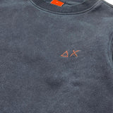 Sun68 Felpa Girocollo Tinta Unita con Logo per Bambino CPF35355 BLU SUN68 